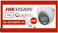 HIKVISION DS-2CE70DF0T-PF 2MP 3.6mm 20Mt Gece Görüşü,Full Color,Color Vu Dome Kamera
